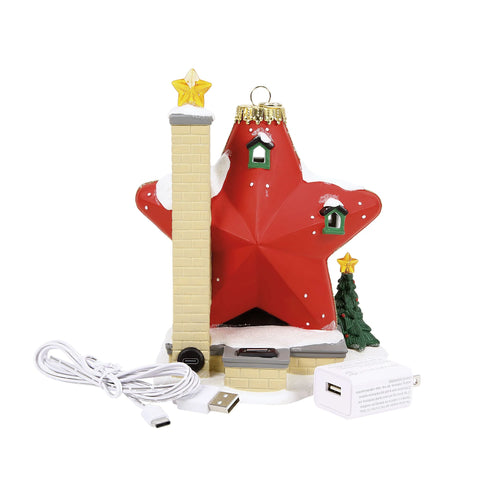 North Pole Series Village - Sparkle Star House Figurine, 7.24"