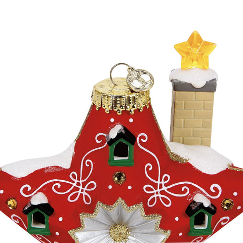 North Pole Series Village - Sparkle Star House Figurine, 7.24"