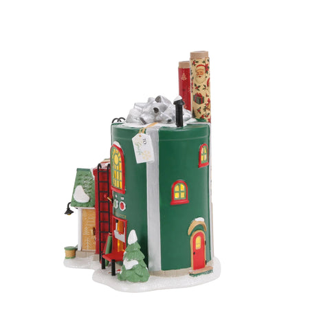 North Pole Series Village - Wrapping Paper Factory Figurine, 7.5"