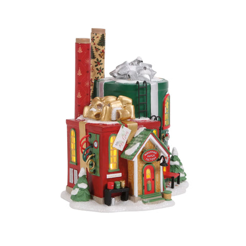 North Pole Series Village - Wrapping Paper Factory Figurine, 7.5"