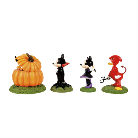 Disney Village - Ready For Tricks & Treats Figurines, 3" (Set of 4)