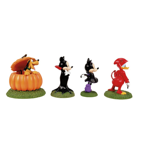 Disney Village - Ready For Tricks & Treats Figurines, 3" (Set of 4)