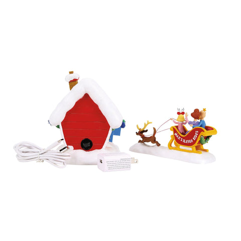Grinch Village - Max's Sleigh Rides Figurines, 6" (Set of 2)
