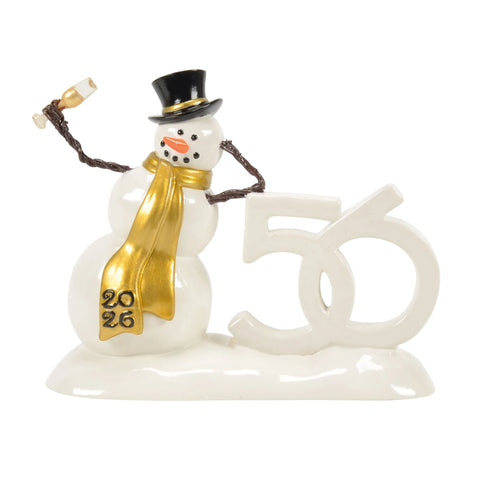 The Original Snow Village - 50th Lucky The Snowman 2026 Figurine, 3.35"