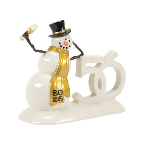 The Original Snow Village - 50th Lucky The Snowman 2026 Figurine, 3.35"