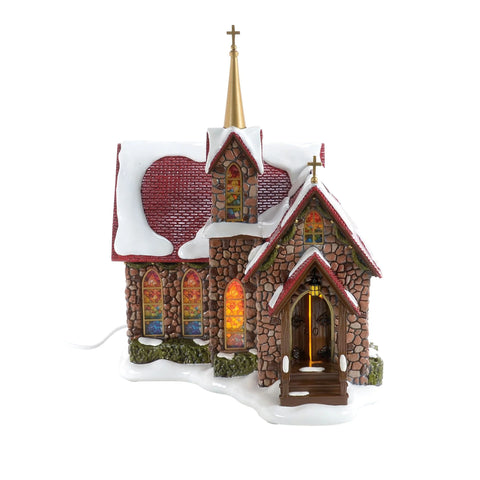 The Original Snow Village - 50th Chapel Of Abundant Grace Figurine, 10.5"