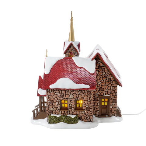 The Original Snow Village - 50th Chapel Of Abundant Grace Figurine, 10.5"
