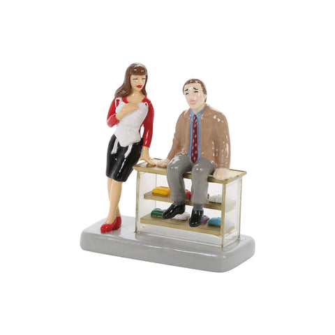 The Original Snow Village - Can't See Line Can You Russ? Figurines, 3.46" (Set of 2)