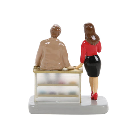 The Original Snow Village - Can't See Line Can You Russ? Figurines, 3.46" (Set of 2)
