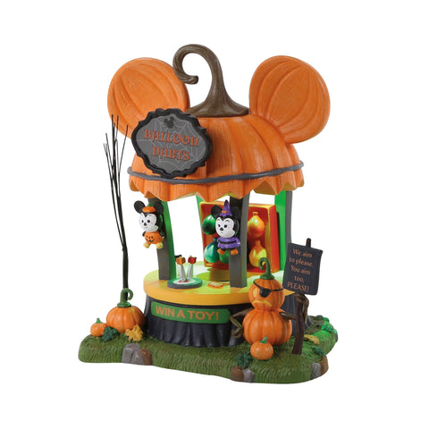 Disney Village - Balloon Darts Game Figurine, 6.1"