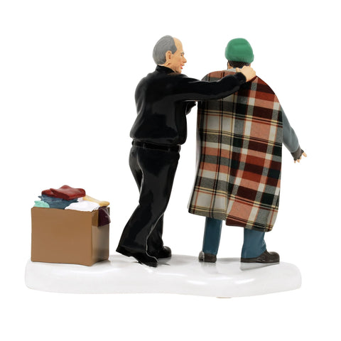 The Original Snow Village - 50th Warmed In His Grace Figurine, 3.74"