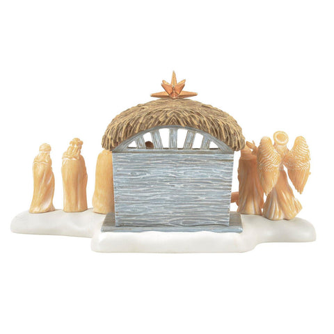 The Original Snow Village - 50th A Lamb In The City Nativity Scene, 3"