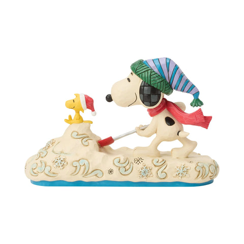 Jim Shore Peanuts Snoopy Shoveling Snow Figurine, 4.75"