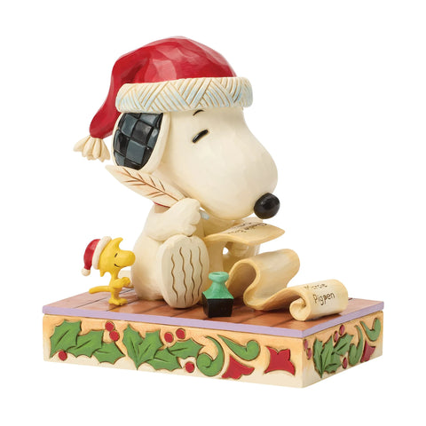 Jim Shore Peanuts Snoopy Christmas List Figurine, 5.1"