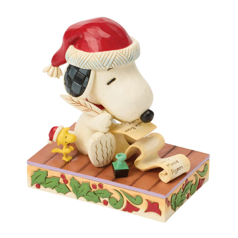 Jim Shore Peanuts Snoopy Christmas List Figurine, 5.1"