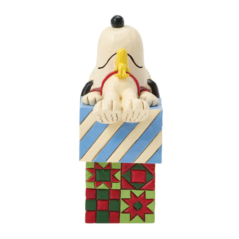 Jim Shore Peanuts Snoopy and Woodstock Gifts Figurine, 4"