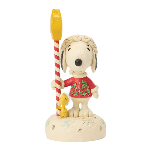 Jim Shore Peanuts Snoopy Light Up Star Staff Figurine, 7"