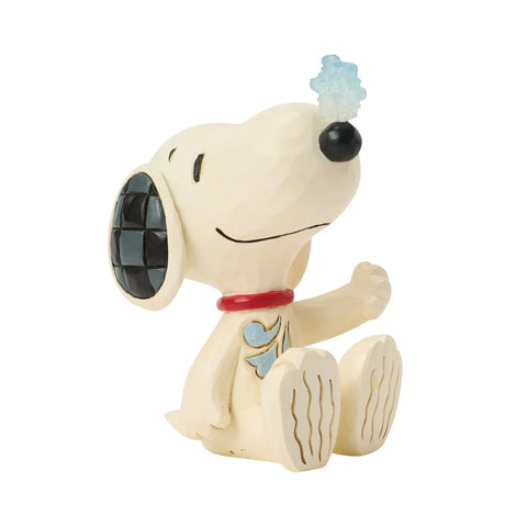 Jim Shore Peanuts Snoopy Snowflake on Nose Mini Figurine, 3"