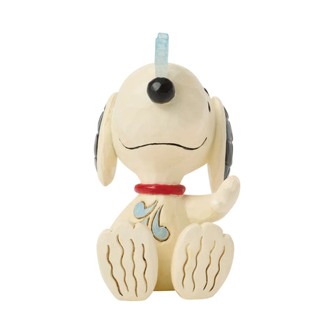 Jim Shore Peanuts Snoopy Snowflake on Nose Mini Figurine, 3"
