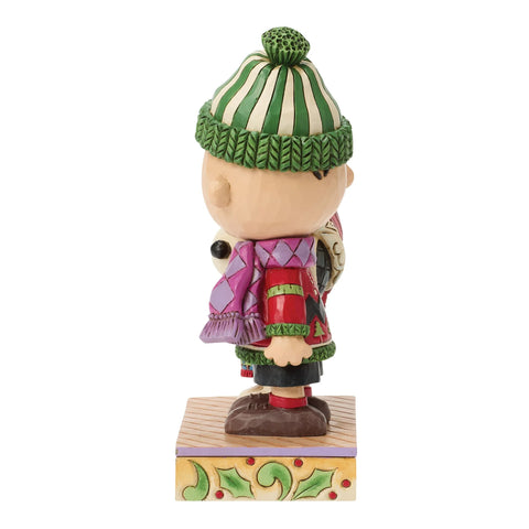 Jim Shore Peanuts Snoopy & Charlie Xmas Sweaters Figurine, 6.69"