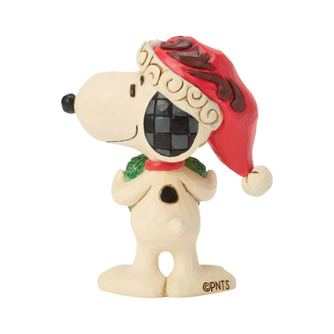 Jim Shore Peanuts Snoopy with Heart Wreath Mini Figurine, 3.25"