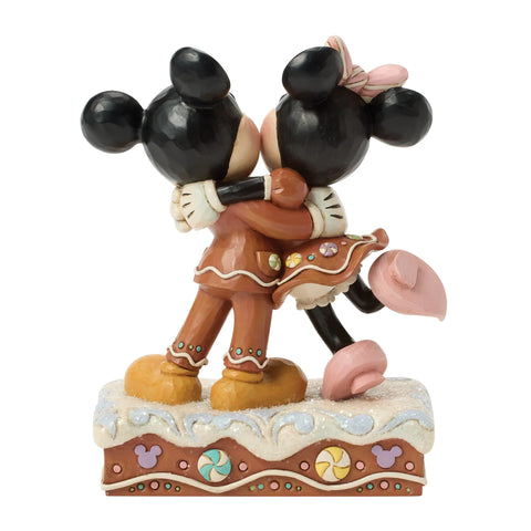 Jim Shore Disney Traditions Mickey and Minnie Gingerbread Figurine, 6.25"