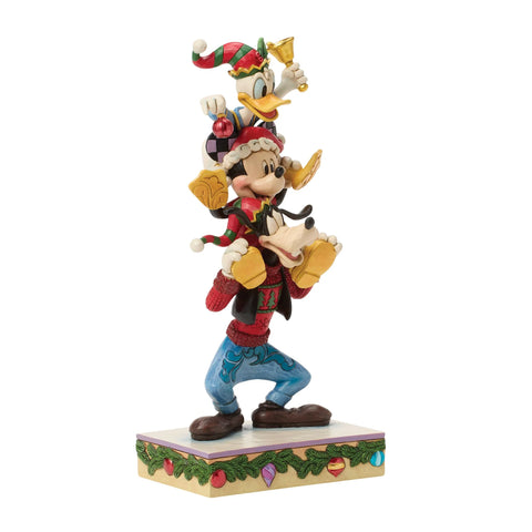 Jim Shore Disney Traditions Mickey Donald Goofy Stacked Figurine, 8.625"
