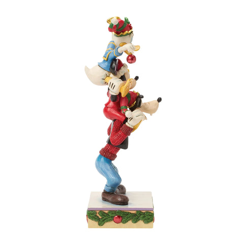 Jim Shore Disney Traditions Mickey Donald Goofy Stacked Figurine, 8.625"