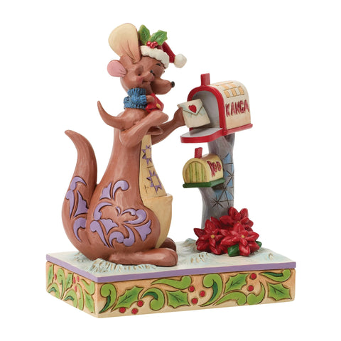 Jim Shore Disney Traditions Kanga & Roo Christmas Figurine, 5.25"