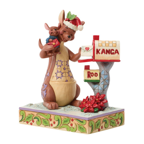 Jim Shore Disney Traditions Kanga & Roo Christmas Figurine, 5.25"