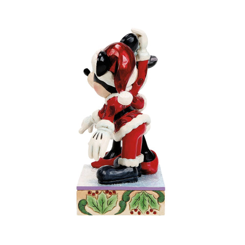 Jim Shore Disney Traditions Mickey and Minnie Mistletoe Figurine, 6.75"