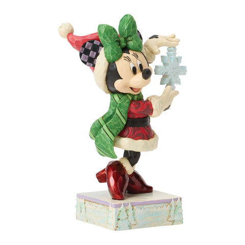 Jim Shore Disney Traditions Minnie with Snowflake Figurine, 5.5"