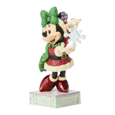Jim Shore Disney Traditions Minnie with Snowflake Figurine, 5.5"