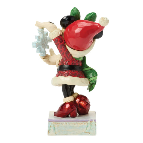 Jim Shore Disney Traditions Minnie with Snowflake Figurine, 5.5"