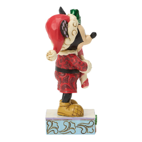 Jim Shore Disney Traditions Mickey with Candy Cane Figurine, 5.25"