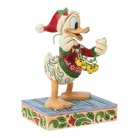 Jim Shore Disney Traditions Donald Duck with Bells Figurine, 4.75"