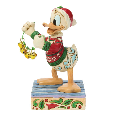 Jim Shore Disney Traditions Donald Duck with Bells Figurine, 4.75"