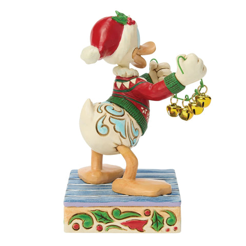 Jim Shore Disney Traditions Donald Duck with Bells Figurine, 4.75"
