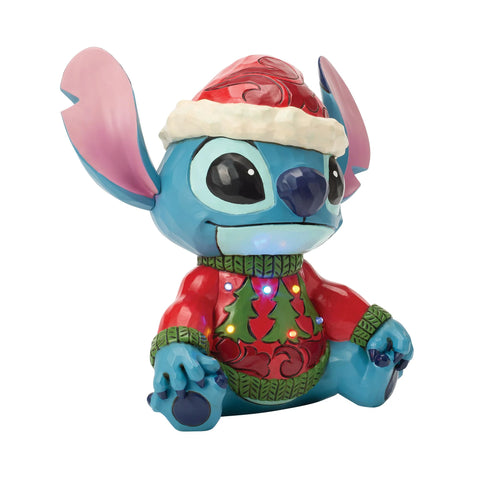 Jim Shore Disney Traditions Stitch Sweater LED Figurine, 7"