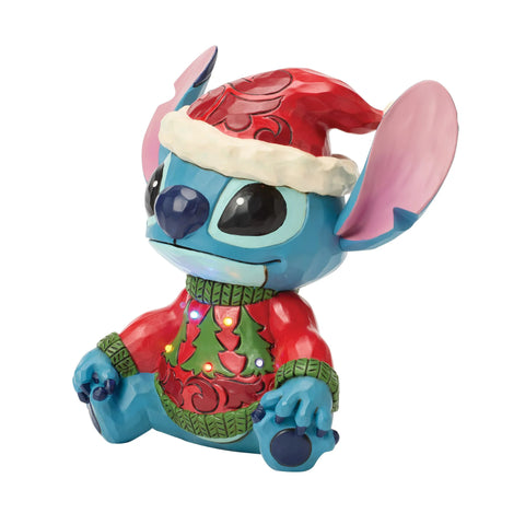 Jim Shore Disney Traditions Stitch Sweater LED Figurine, 7"