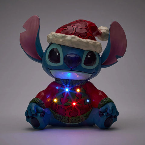 Jim Shore Disney Traditions Stitch Sweater LED Figurine, 7"