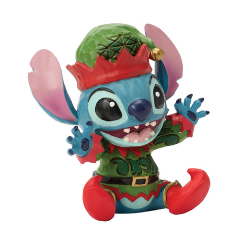 Jim Shore Disney Traditions Stitch Elf Mini Figurine, 3.75"