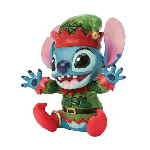 Jim Shore Disney Traditions Stitch Elf Mini Figurine, 3.75"