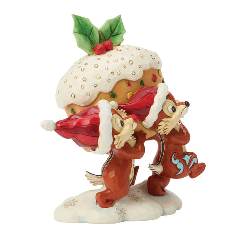 Jim Shore Disney Traditions Chip & Dale Fruit Cake Figurine, 4.25"