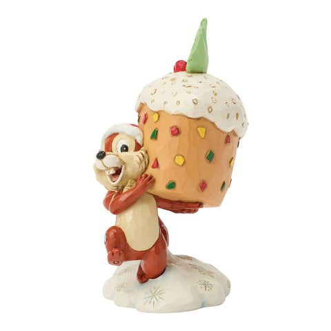 Jim Shore Disney Traditions Chip & Dale Fruit Cake Figurine, 4.25"