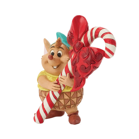 Jim Shore Disney Traditions Gus Candy Cane Mini Figurine, 3.35"