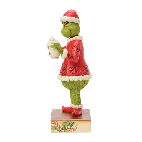 Jim Shore Grinch with Hot Chocolate Mug Figurine, 9"