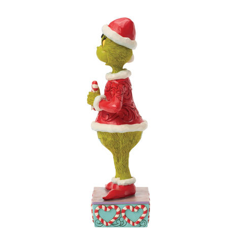 Jim Shore Grinch with Broken Candy Cane Figurine, 8.75"