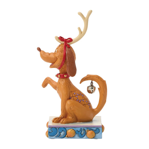 Jim Shore Grinch Max with Bell on Tail Figurine, 5.25"