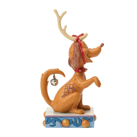 Jim Shore Grinch Max with Bell on Tail Figurine, 5.25"